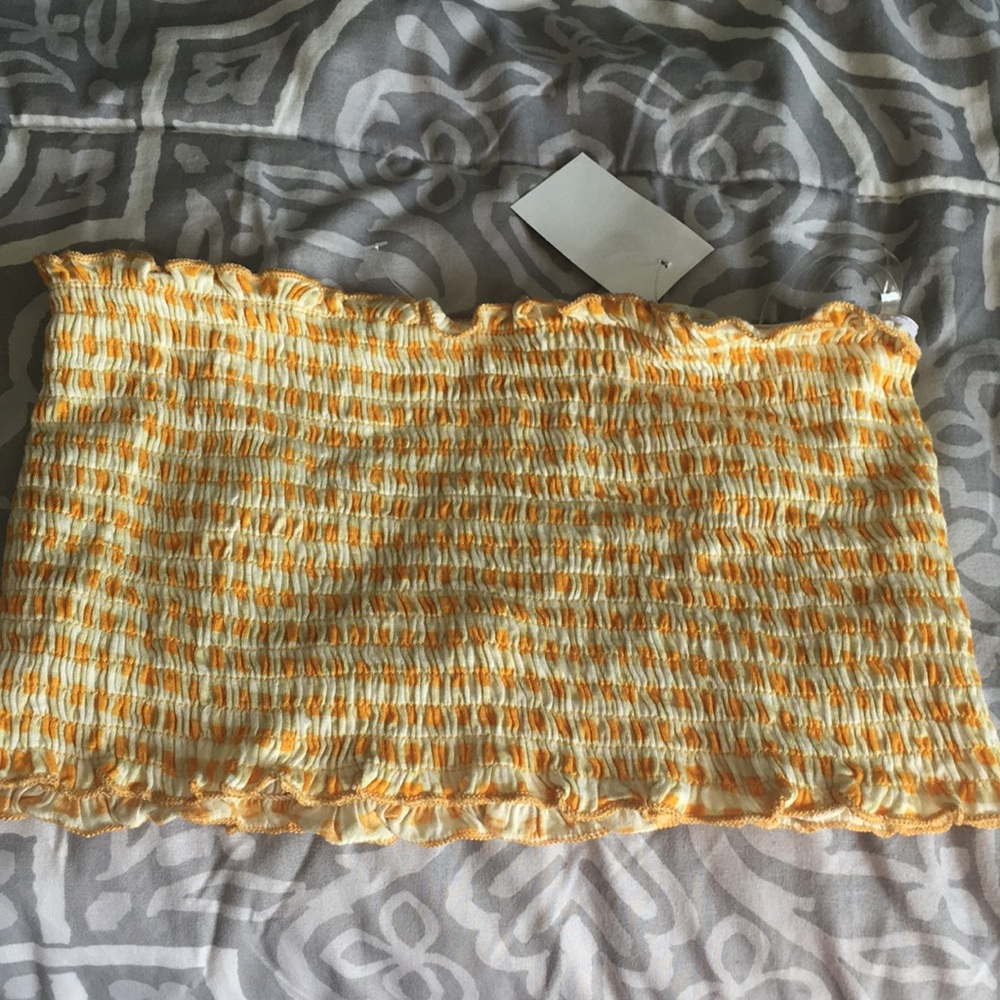 Yellow crop top